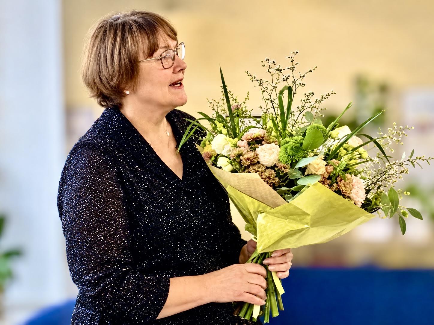 Sirje Parv 4. septembri keskpäeval Kesklinna kooli õpetajate toas. FOTO: Kalev Annom